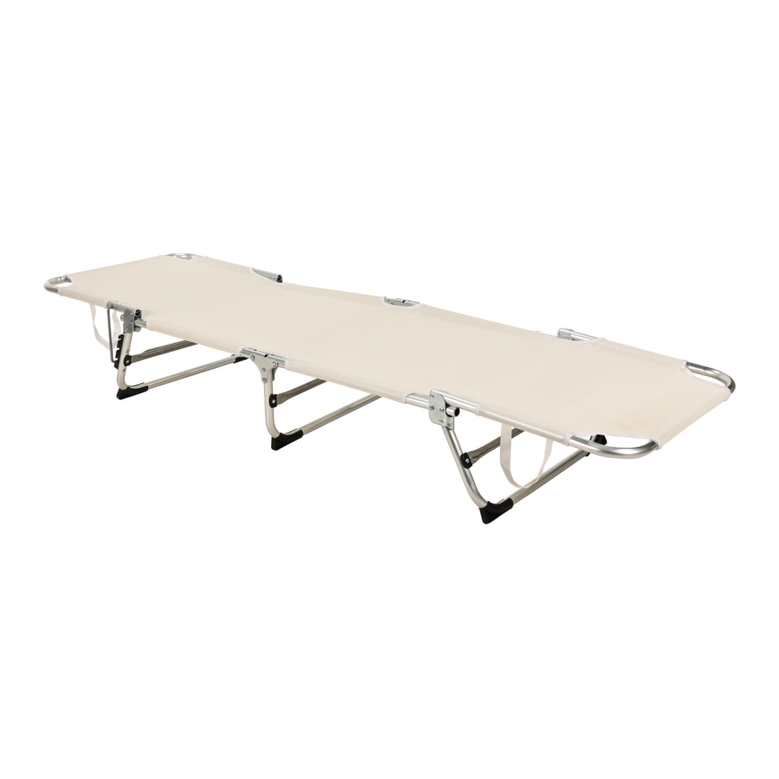 Șezlong pliabil reglabil SUNO 56x190 cm crem