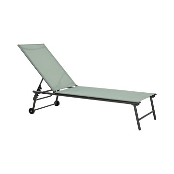 Șezlong reglabil TERA 57 x 185 cm, verde