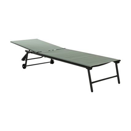 Șezlong reglabil TERA 57 x 185 cm, verde