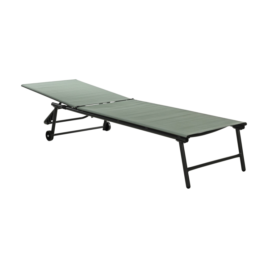 Șezlong reglabil TERA 57 x 185 cm, verde