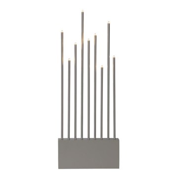 Sfeșnic de Crăciun 9xE5/0,6W/230/12V gri Eglo