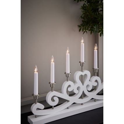 Sfeșnic de Crăciun NIGHTFALL 7xE10/3W/230V alb Markslöjd 705965