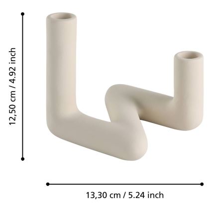 Sfeșnic Eglo 13,3x12,5 cm crem