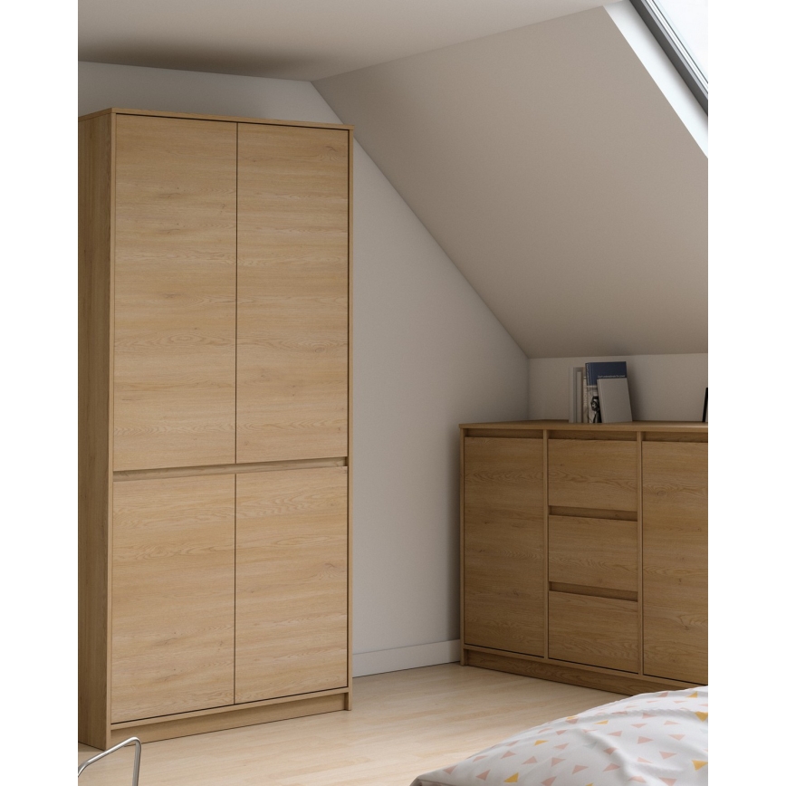 Șifonier MIYABI 90x198x52 cm stejar Cremona