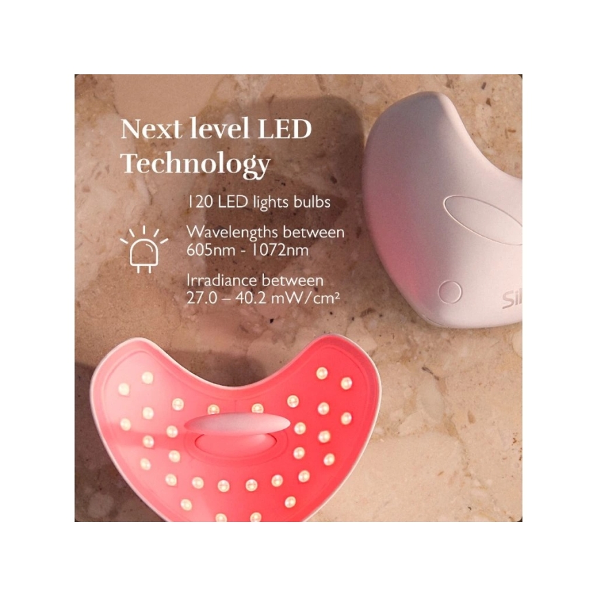 Silk’n Mască LED terapeutică pentru buze, LED/5V, 500 mAh, bej