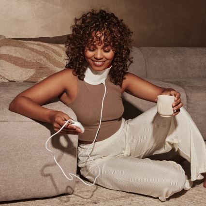 Silk'n - Mască terapeutică LED RGB pentru gât, LED/5V, 2000 mAh, albă + telecomandă