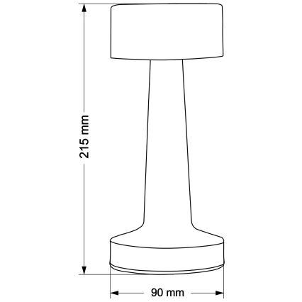 Lampă de birou LED tactilă dimmabilă SIMPLY LED/5V 2700/4000/6500K 800 mAh negru