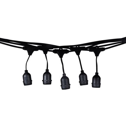 Șir decorativ exterior GIRLANDA 10 m 10xE27/10W/230V IP44