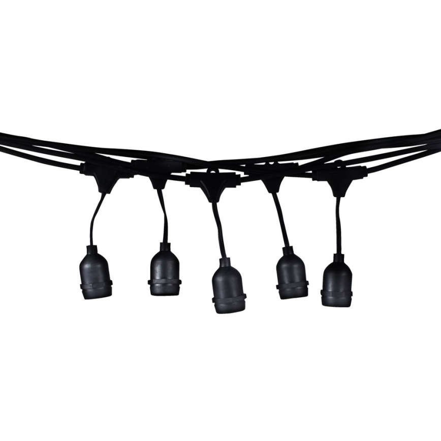 Șir decorativ exterior GIRLANDA 10 m 10xE27/10W/230V IP44