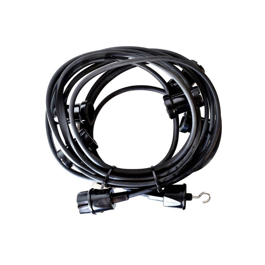 Șir decorativ exterior GIRLANDA 22 m 20xE27/15W/230V IP44