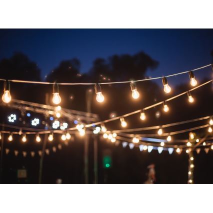 Șir decorativ exterior GIRLANDA 6,5 m 5xE27/15W/230V IP44