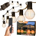 Șir decorativ LED reglabil pentru exterior 36xE12/1W/24/230V 22,35 m IP65 negru + telecomandă