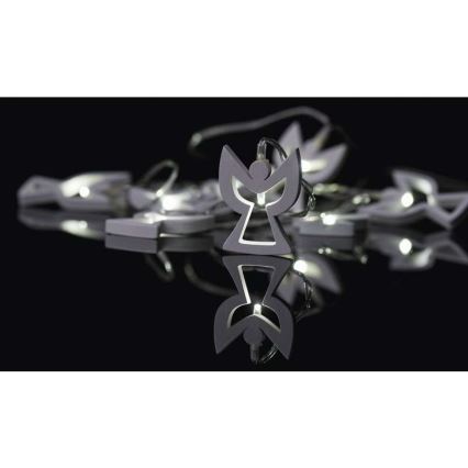 Șir LED CHAIN 10xLED/2xAA 1,85m alb cald