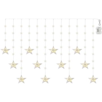 Șir LED pentru exterior 120xLED 3xAA 1,7 m IP44 alb cald
