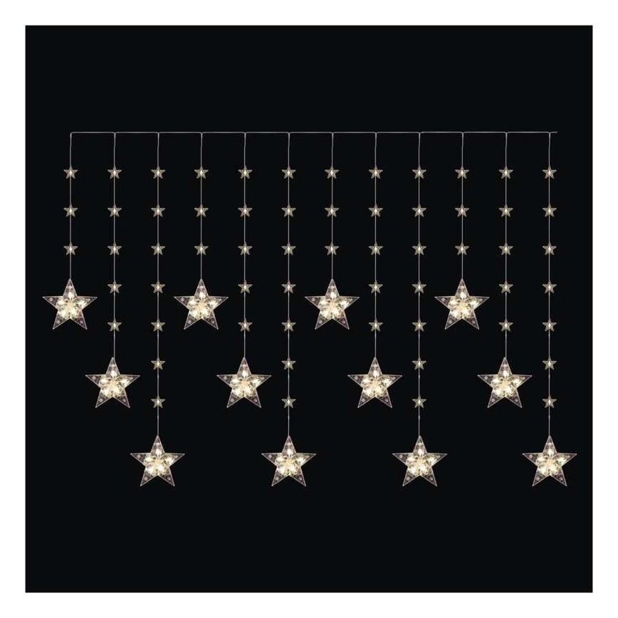 Șir LED pentru exterior 120xLED 3xAA 1,7 m IP44 alb cald
