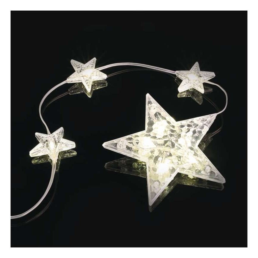 Șir LED pentru exterior 120xLED 3xAA 1,7 m IP44 alb cald