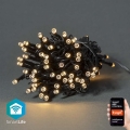 Șir luminos LED exterior Crăciun 50xLED/8 funcții 10m IP65 Wi-Fi Tuya alb cald