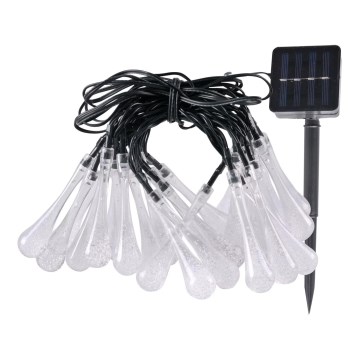Șir luminos solar cu LED ICE 30xLED/1,2V 300 mAh IP44