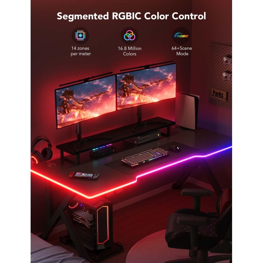 Sistem de retroiluminare de masă Govee Neon LED 3m RGBIC Wi-Fi