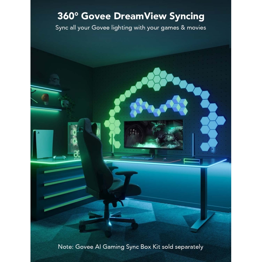 Sistem de retroiluminare de masă Govee Neon LED 3m RGBIC Wi-Fi