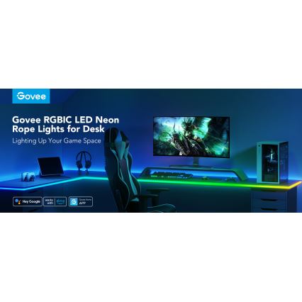 Sistem de retroiluminare de masă Govee Neon LED 3m RGBIC Wi-Fi