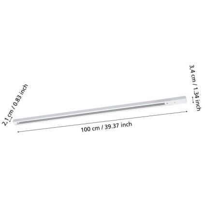 Sistem de șină TB 1 m alb Eglo