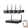 Sistem inteligent de supraveghere cu 4 camere (senzor 2K+, 12V, IP65, Wi‑Fi, compatibil Tuya)