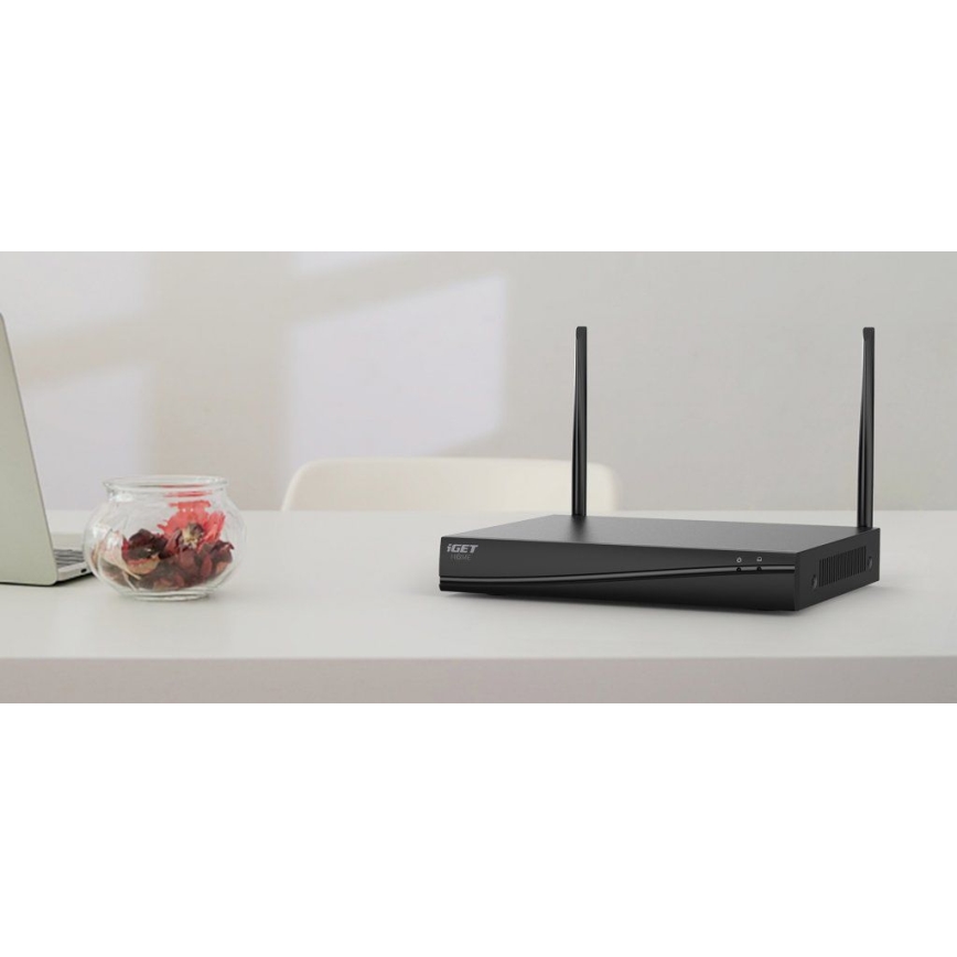 Sistem inteligent de supraveghere cu 4 camere (senzor 2K+, 12V, IP65, Wi‑Fi, compatibil Tuya)