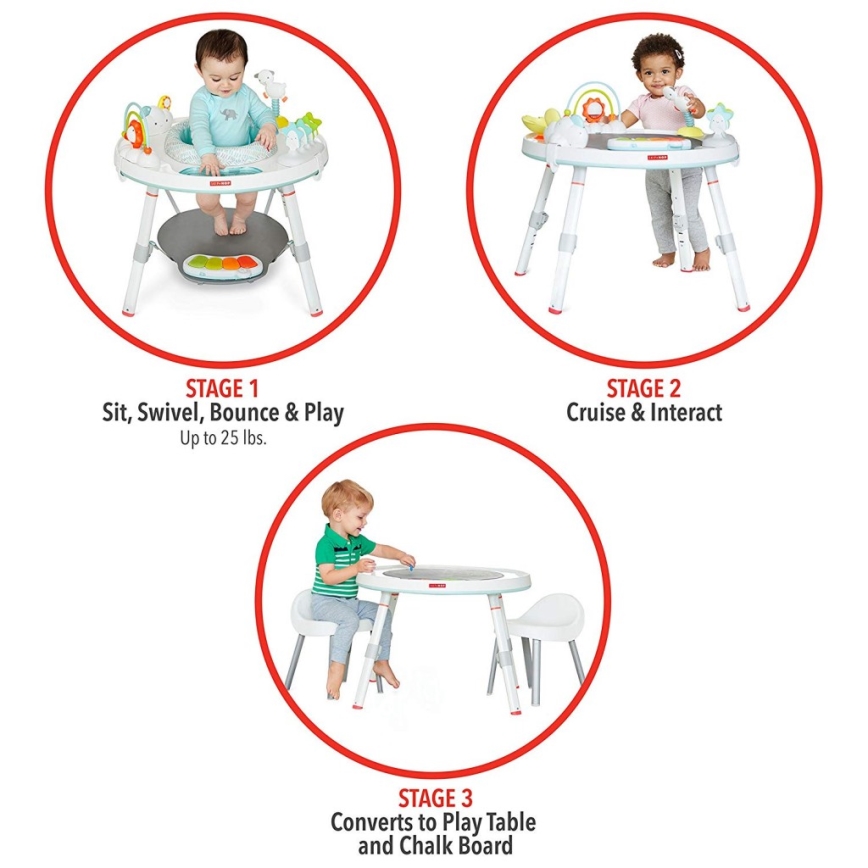 Skip Hop - Centru de joacă 3 în 1 pentru copii LINING CLOUD, 3 x AAA