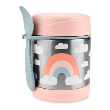 Skip Hop - Termos pentru mâncare SPARK STYLE, 325 ml, curcubeu, cu linguriță și furculiță