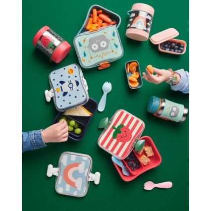 Skip Hop - Termos pentru mâncare SPARK STYLE, 325 ml, curcubeu, cu linguriță și furculiță