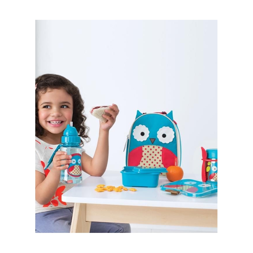 Skip Hop - Termos pentru mâncare ZOO 325 ml, cu linguriță și furculiță, Bufniță