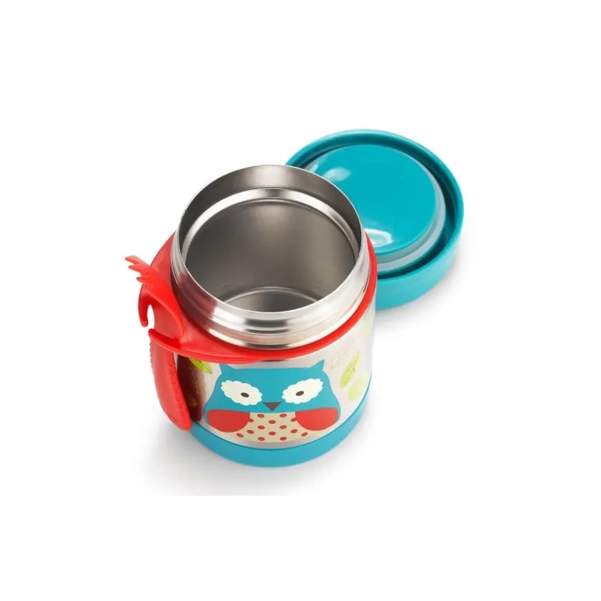 Skip Hop - Termos pentru mâncare ZOO 325 ml, cu linguriță și furculiță, Bufniță