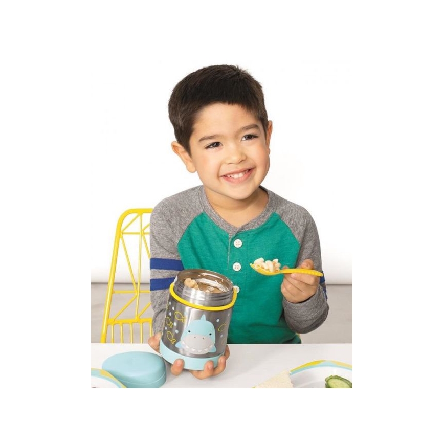 Skip Hop - Termosă pentru mâncare ZOO 325 ml cu linguriță și furculiță, rechin