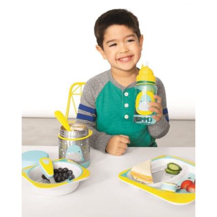 Skip Hop - Termosă pentru mâncare ZOO 325 ml cu linguriță și furculiță, rechin