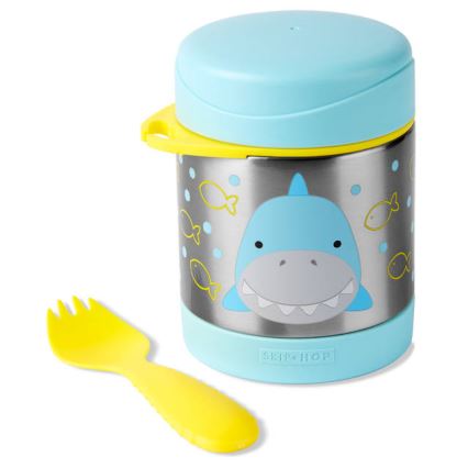 Skip Hop - Termosă pentru mâncare ZOO 325 ml cu linguriță și furculiță, rechin