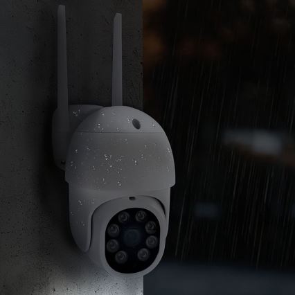 Cameră inteligentă de exterior cu senzor 3 MP (2K), IP65, Wi‑Fi, compatibilă cu Tuya