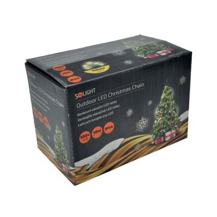 LED Lanț de crăciun exterior 500xLED/230V 50m IP44 alb cald