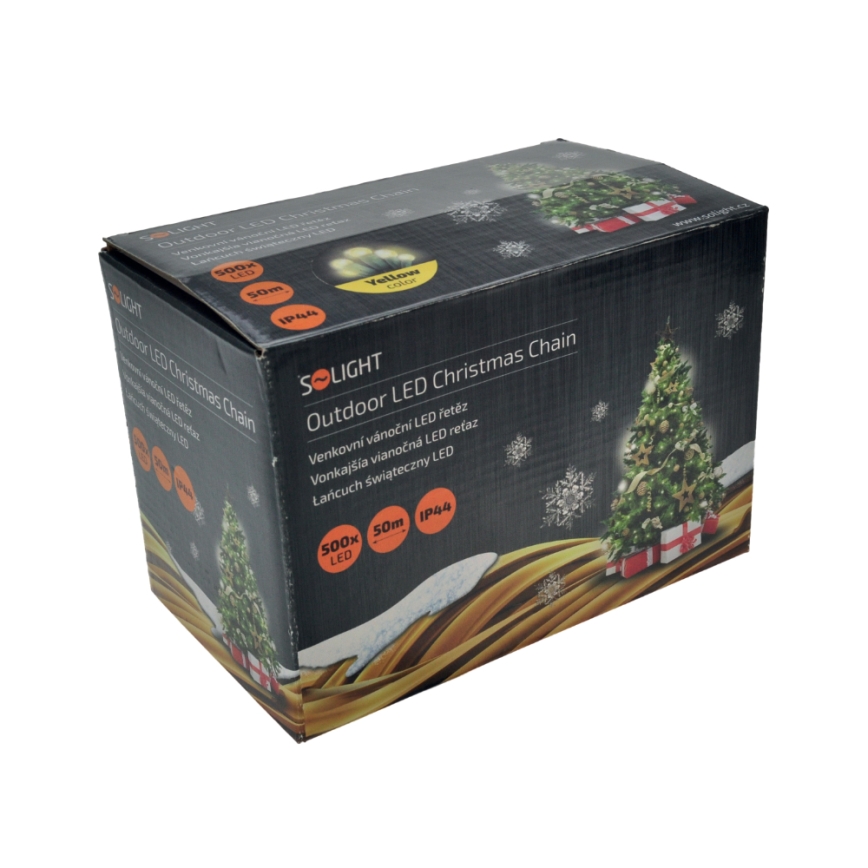 LED Lanț de crăciun exterior 500xLED/230V 50m IP44 alb cald