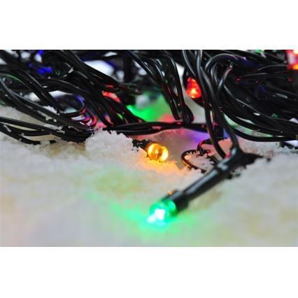 Instalație luminoasă LED pentru exterior 13 m, 100 LED, 8 funcții, IP44, multicolor