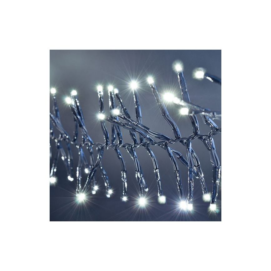 Ghirlandă LED de exterior 576 LED, 8 funcții, 8 m, IP44, alb rece + telecomandă