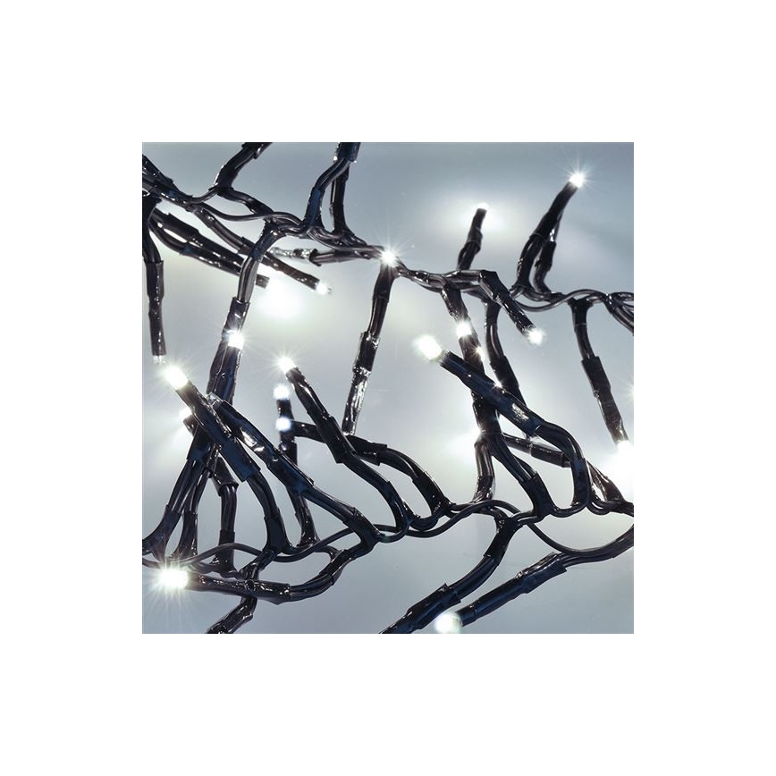 Ghirlandă LED de exterior 576 LED, 8 funcții, 8 m, IP44, alb rece + telecomandă