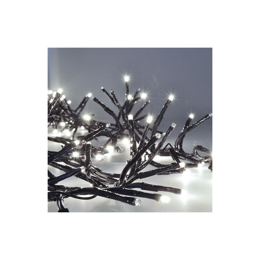 Ghirlandă LED de exterior 576 LED, 8 funcții, 8 m, IP44, alb rece + telecomandă