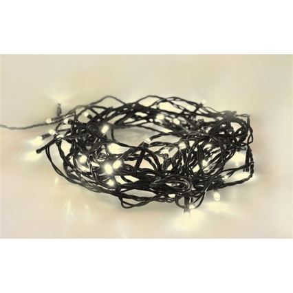 Ghirlandă LED de exterior, 50 LED, 8 funcții, 8 m, IP44, alb cald