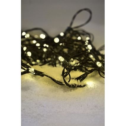 Ghirlandă LED de exterior, 50 LED, 8 funcții, 8 m, IP44, alb cald