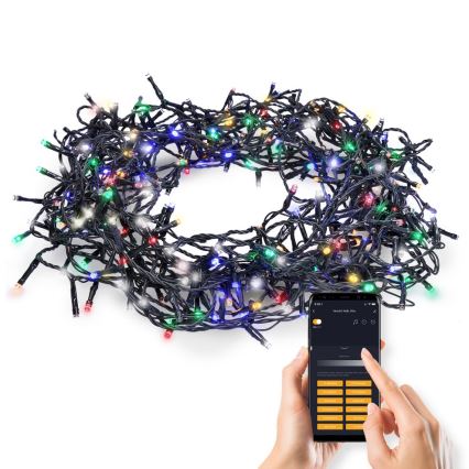 Șir luminos LED exterior de Crăciun 400xLED/8 funcții 25m Wi-Fi Tuya IP44 multicolor/alb cald