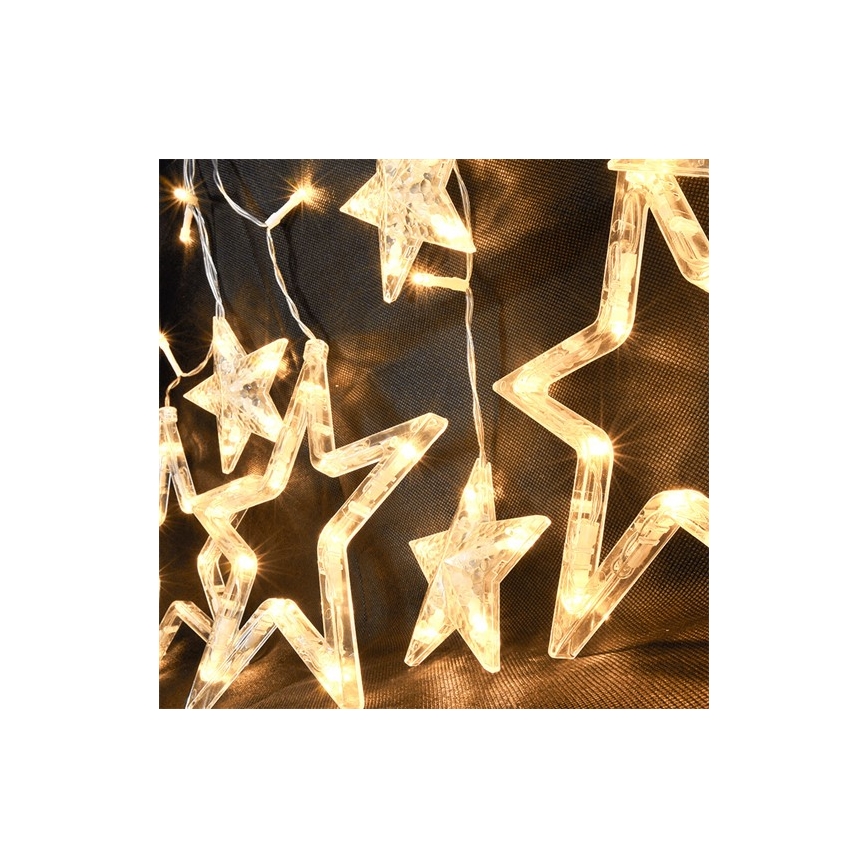 LED Lanț de crăciun stele 77xLED/3xAA