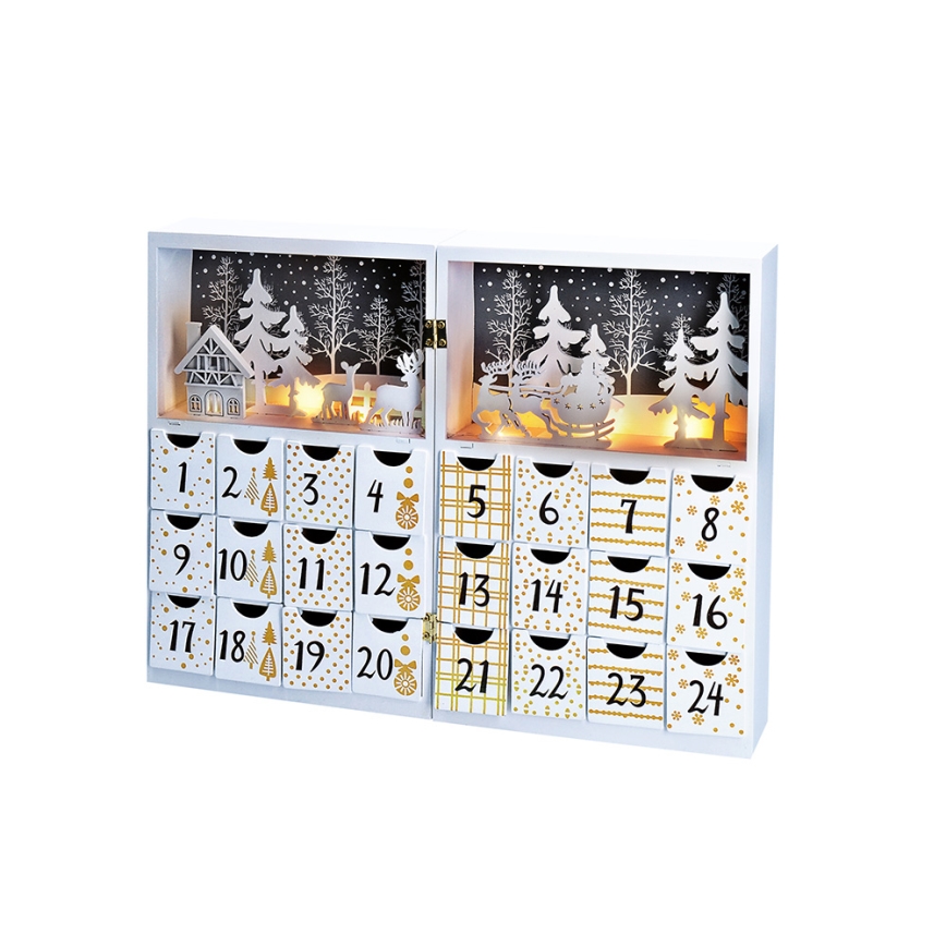 Calendar de Advent cu LED, 2xAAA
