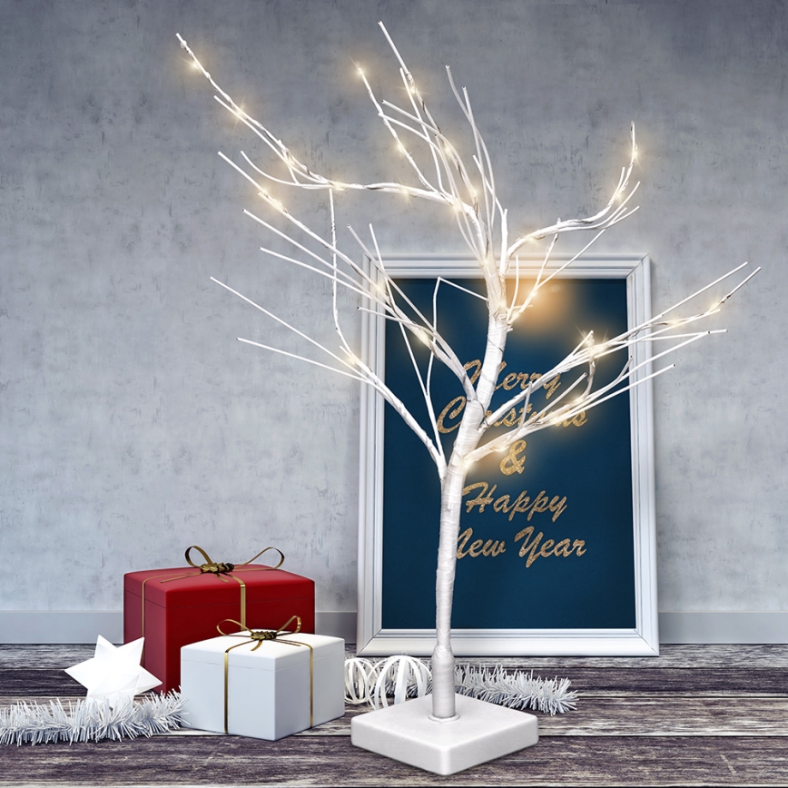 Decorațiune de Crăciun cu LED, copac, alimentare 3xAA