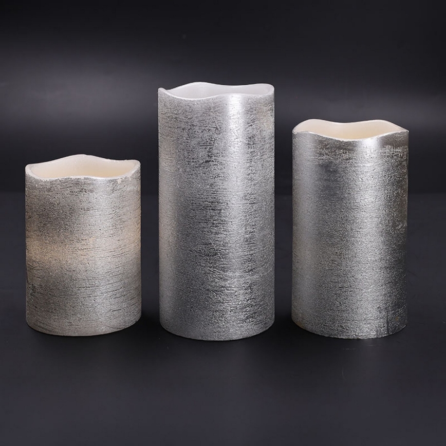 Set 3 lumânări LED, alb cald, alimentare 3x AAA